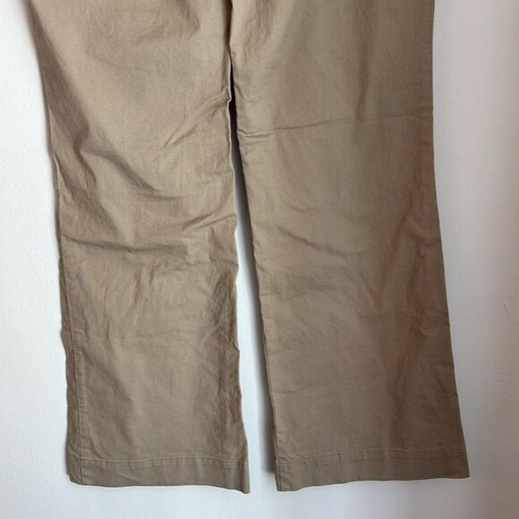 GAP Women’s wide leg chino classic Khaki stretch size 8 EUC work casual vintage - Picture 8 of 10